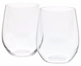 Riedel O Chardonnay/Viognier Wine Tumblers (2-Pack) w/Wine Bottle Holder (Red)