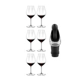 Riedel Performance Pinot Noir Wine Glass (Set of 6) Bundle with Wine Pourer