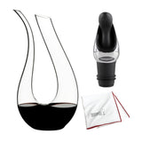 Riedel Amadeo Decanter (Clear) with Wine Pourer and Polishing Cloth