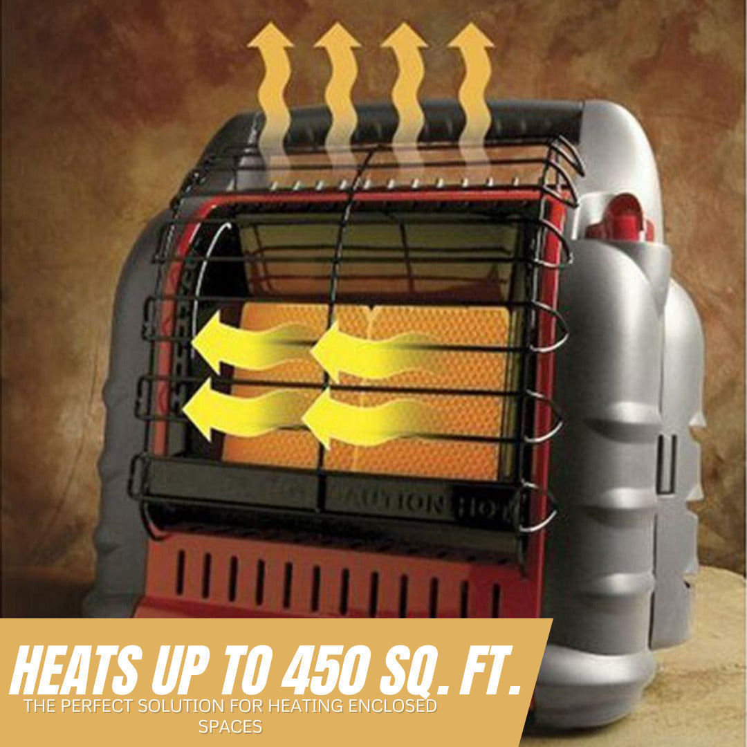 Mr. Heater Portable Big Buddy Propane Heater with 10-Feet Propane Hose Bundle