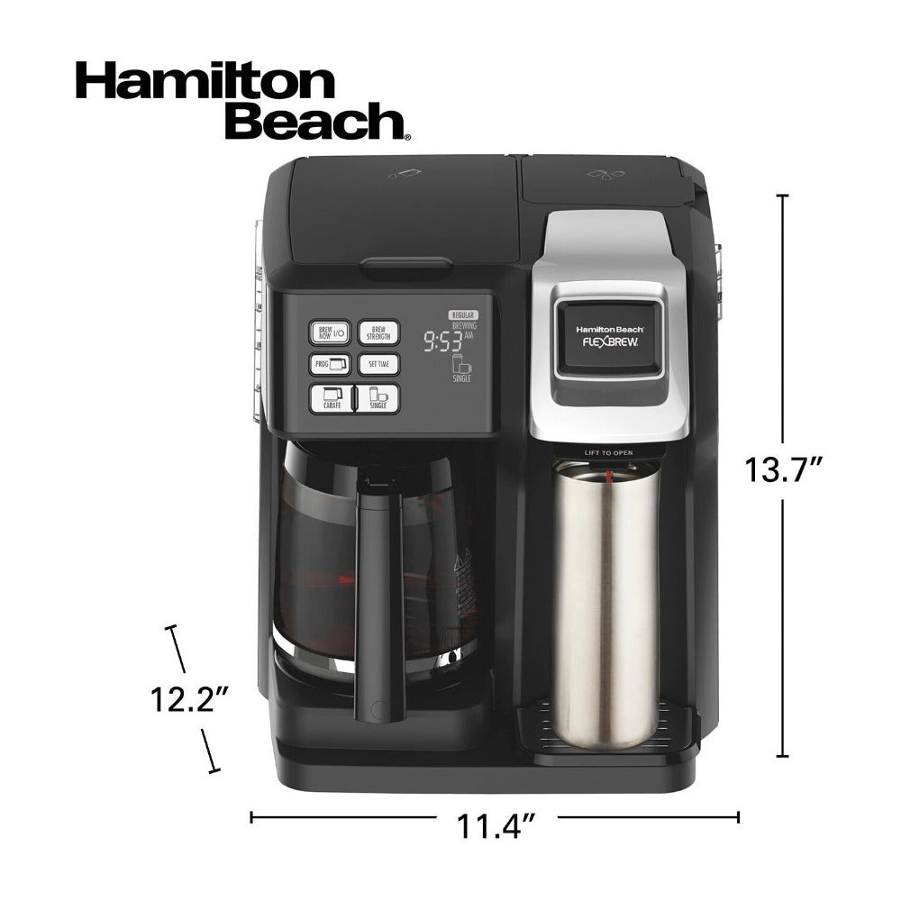 Hamilton Beach 49950C 2-Way Single Serve Coffee Maker with Brew Basket (Black)