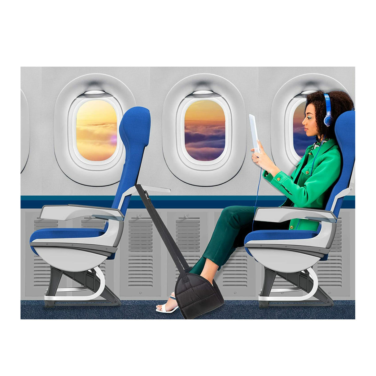 Mind Reader Rest, Ergonomic, Pressure Relief Portable Foot Hammock (200-Pack)