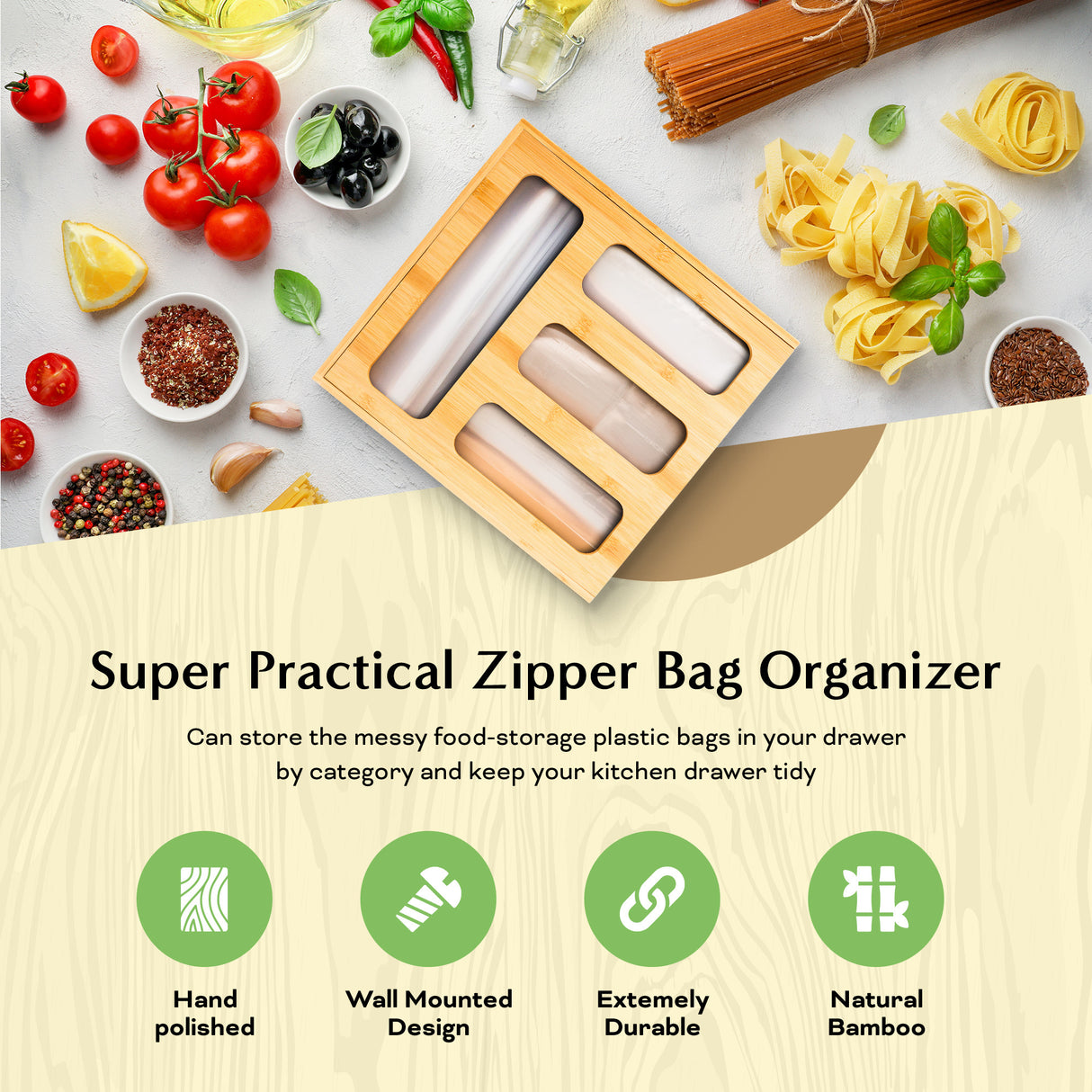 Umiboo Bamboo Bag Storage Organizer