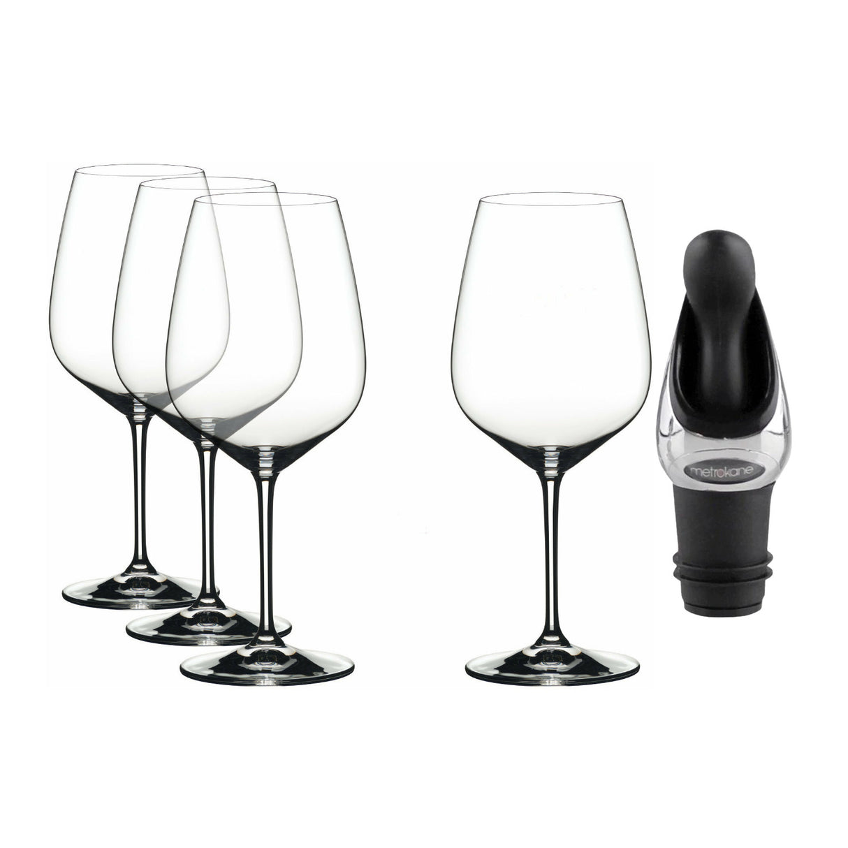 Riedel Extreme Cabernet Glasses Value Gift Pack (4-Pack) with Wine Pourer