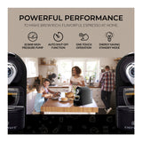 ChefWave Espresso Machine (Black) with Holder, Cups and Handheld Milk Frother