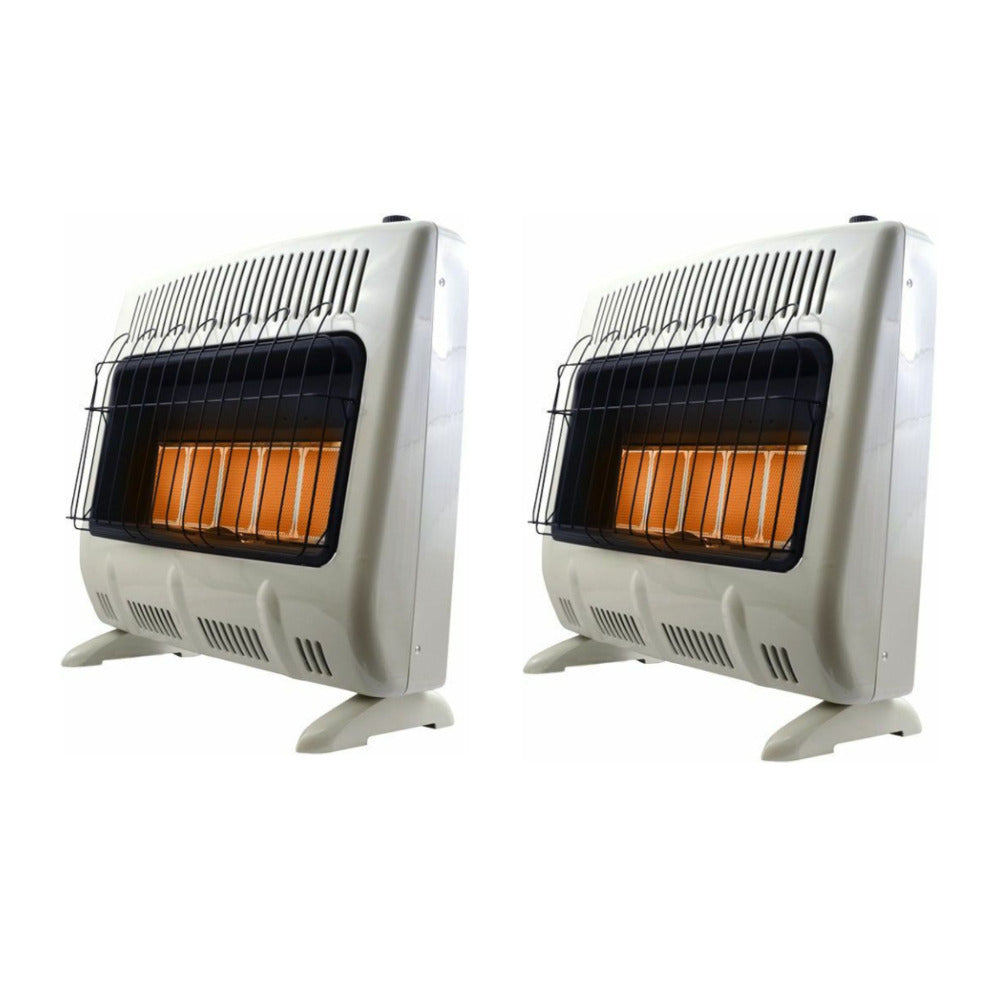 Mr. Heater 30,000 BTU Vent Free Radiant Propane Heater (Off White 2 Pack)
