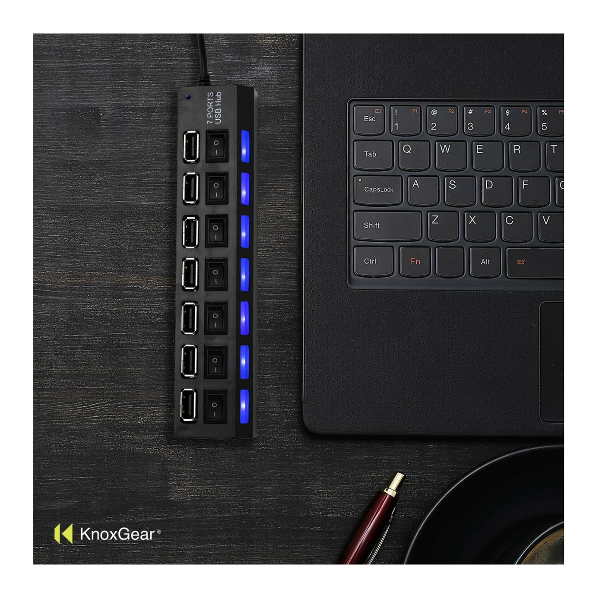 Knox Gear Universal 7-Port 2.0 USB Hub