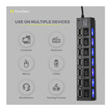 Knox Gear Universal 7-Port 2.0 USB Hub