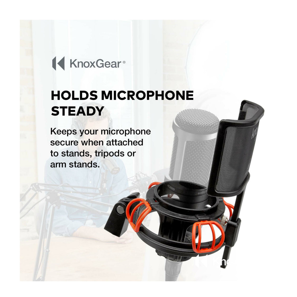 Knox Gear Microphone Shock Mount and Detachable Pop Filter