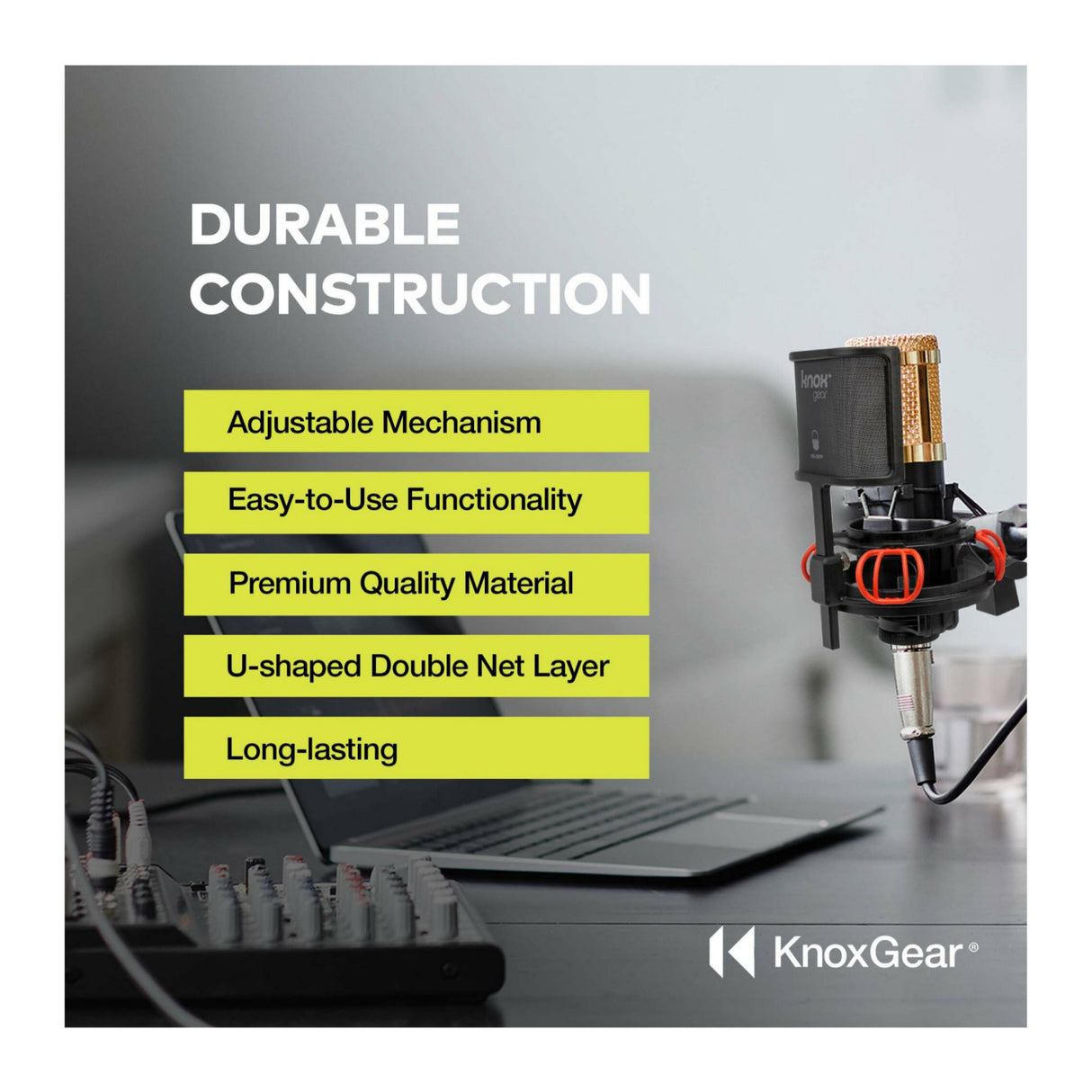 Knox Gear Microphone Shock Mount and Detachable Pop Filter