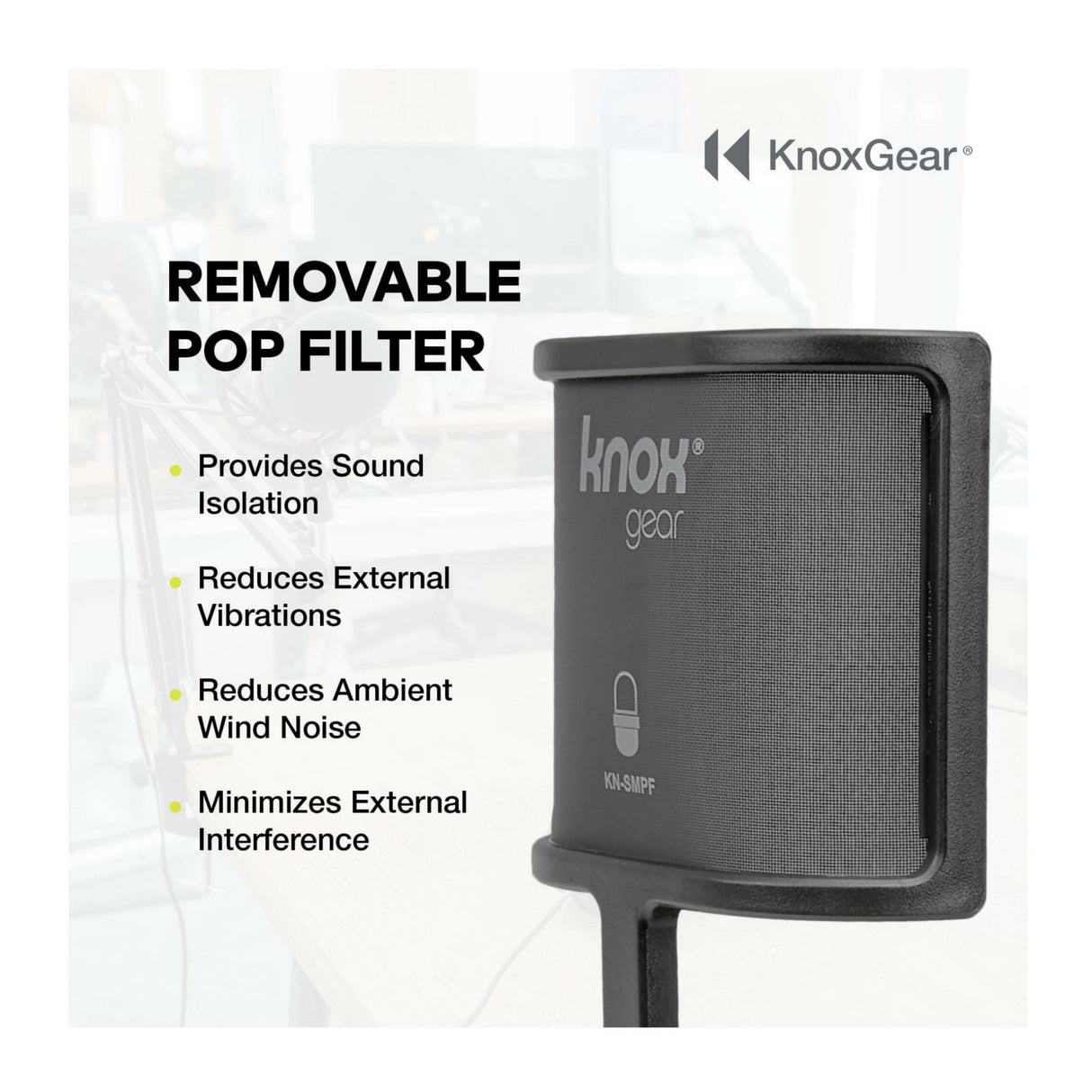 Knox Gear Microphone Shock Mount and Detachable Pop Filter
