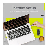 Knox Gear 4 Port 3.0 USB Hub with Individual Switches and LED Lights