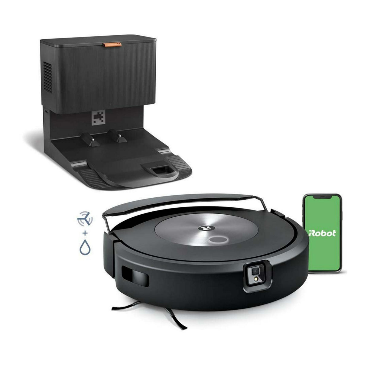 iRobot Roomba Combo J7+ Paired with Google Assistant Robot Vacuum and Mop