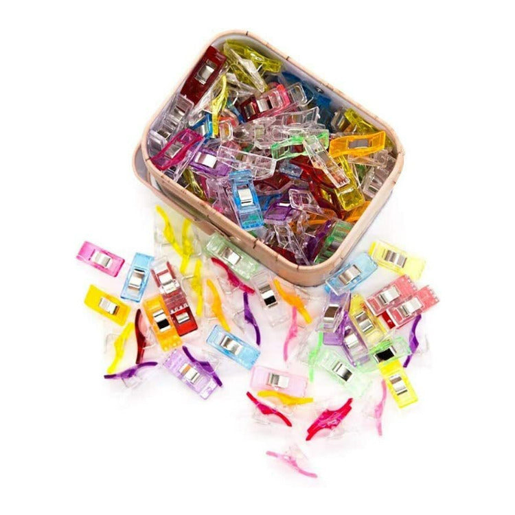 GDMINLO Multipurpose Sewing Clips for Quilting and Crafts with Tin Box(100-Pack)