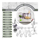 Souvia Braun 12-In-1 Multi-Functional Food Processor and Kitchen System (White)
