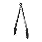 Baker's Secret 12-Inch Stainless Steel and Nylon Food Tongs (Black)