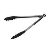 Baker's Secret 12-Inch Stainless Steel and Nylon Food Tongs (Black)