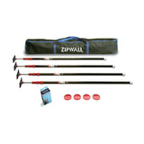 Zipwall 10-Feet ZipPole Set (8-Pack) with Zipper (12-Pack) and 2x Dust Barrier