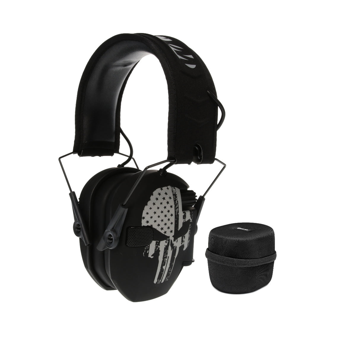 Walkers Game Ear Razor Muffs (Punisher) with Protective Case