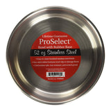 Pro Select Stainless Steel Rubber Base, Dishwasher Safe Dog Feeding 8-inch Bowl