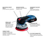 Bosch 18V Brushless 5-Inch Random Orbit Sander Kit (Refurbished)