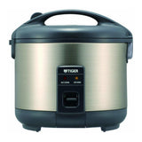 Tiger JNP-S18U 10-Cup Rice Cooker (Urban Satin) with Washing Bowl and Spoon