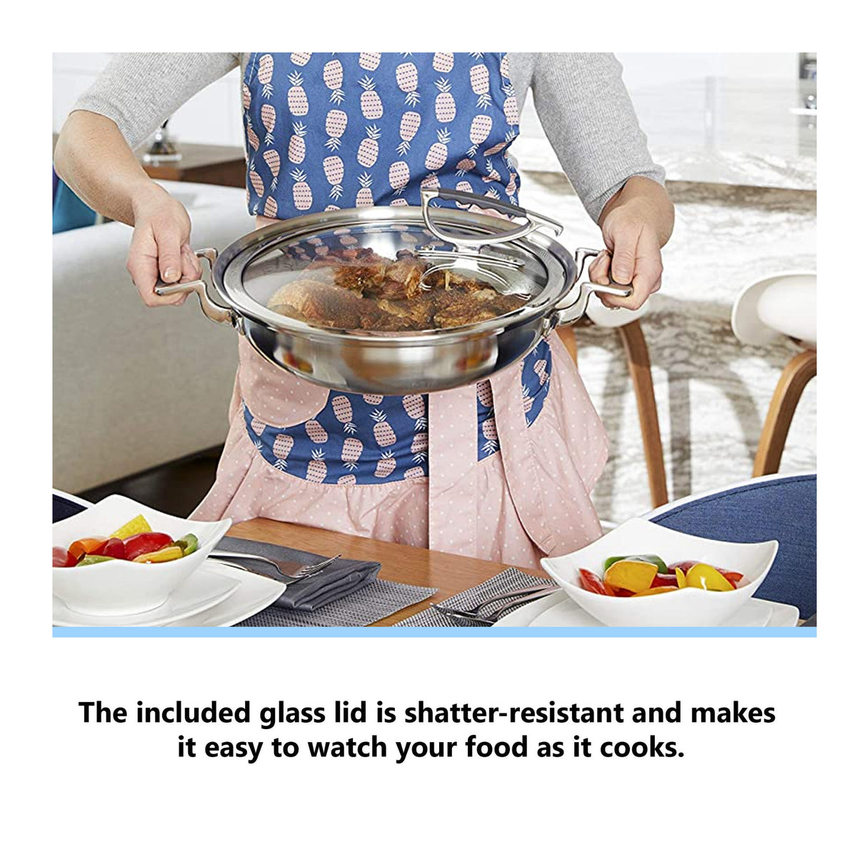 CookCraft Sauce Pan with Glass Latch Lid (1.5 Quart)