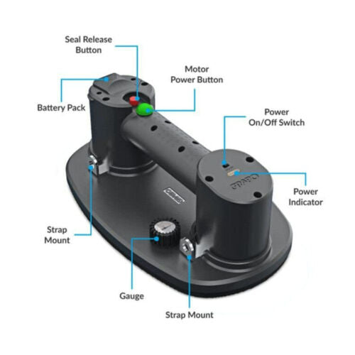GRABO Nemo Grabo Electric Vacuum Suction Cup Lifter with 2 Batteries and 2 Seals