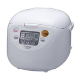 Zojirushi Micom Rice Cooker and Warmer (10-Cup/ Cool White) with Bowl and Spoon