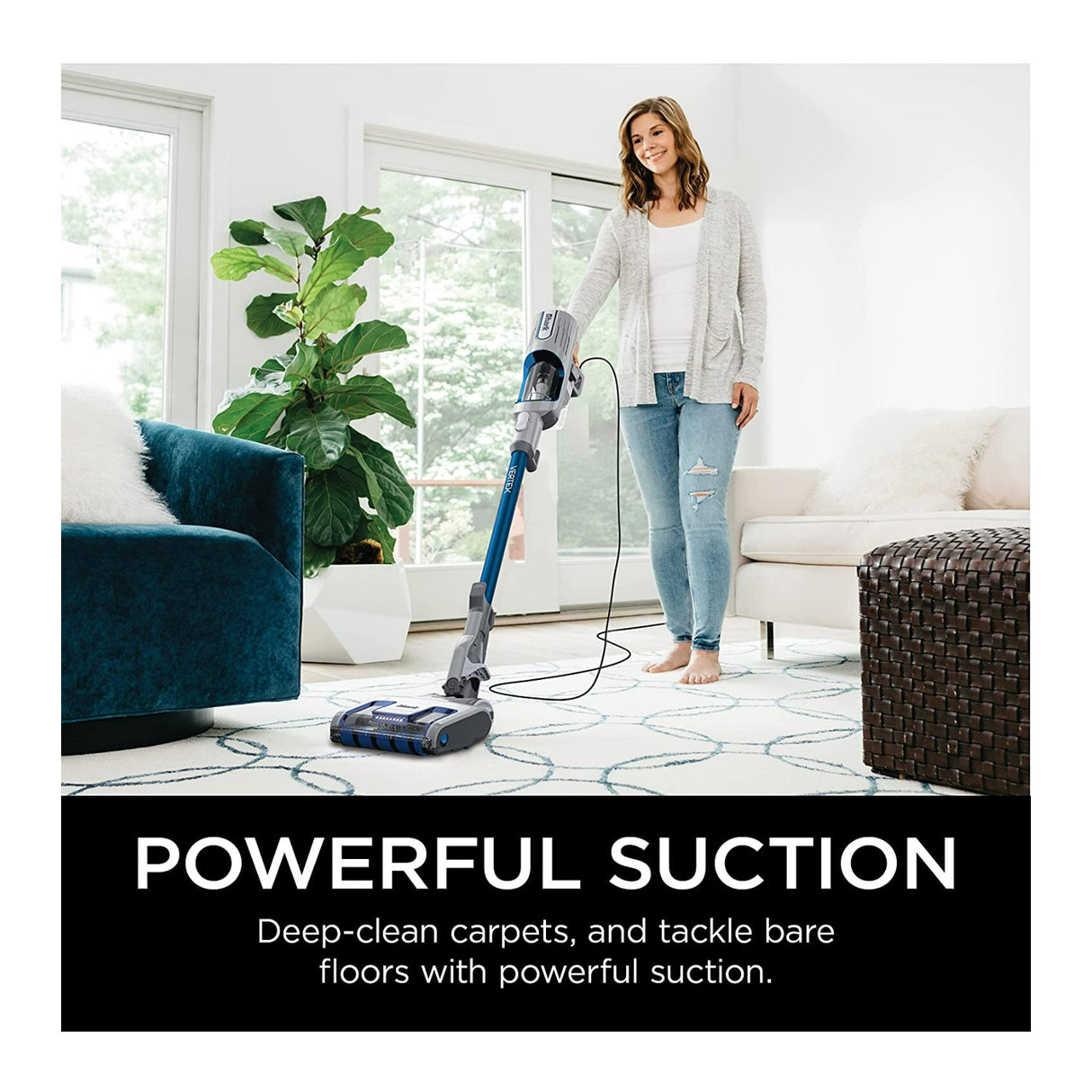 Shark Vertex HZ2002 Ultralight Corded Stick Removable Hand Vacuum (Cobalt Blue)