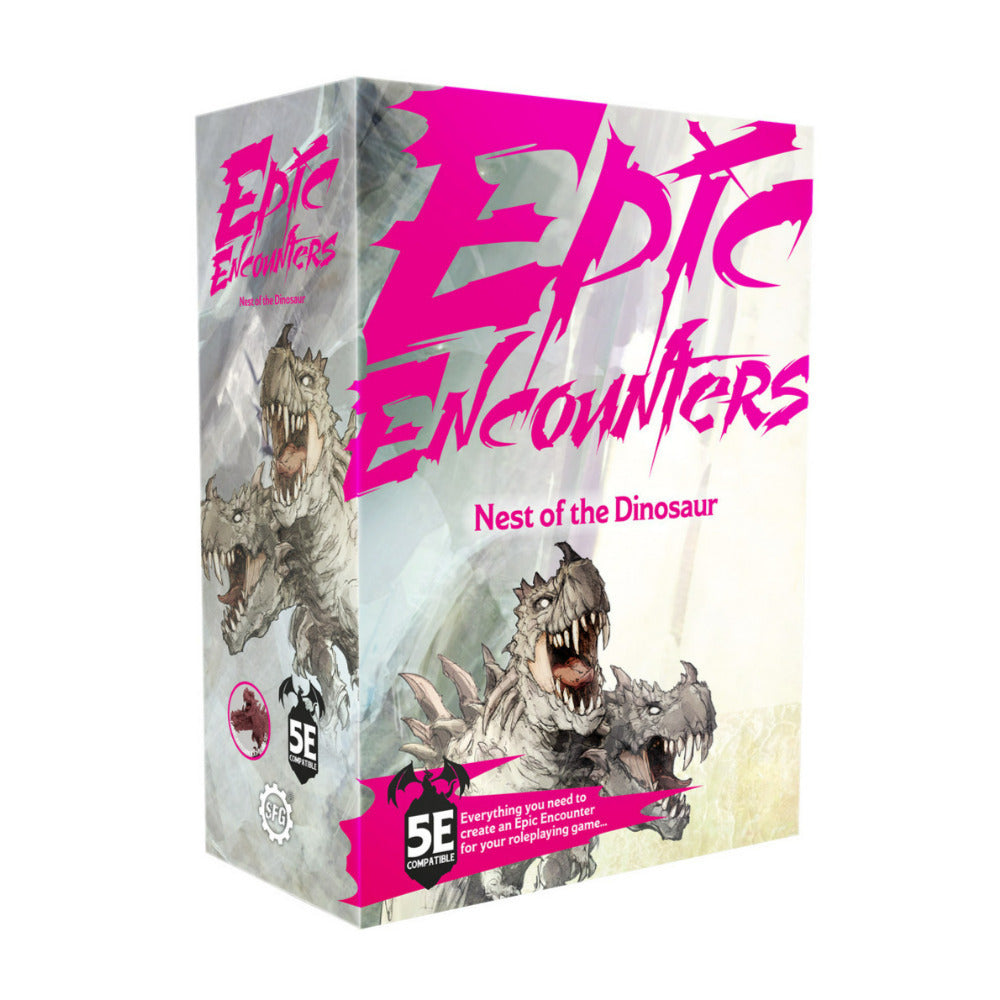 Steamforged Epic Encounters - Nest of the Dinosaur Two-Headed Dinosaur Miniature