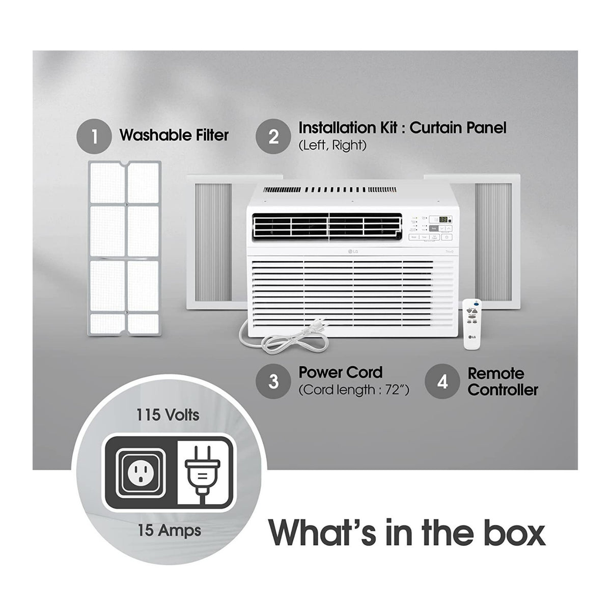 LG 10000 BTU Smart Wi-Fi Enabled Window Air Conditioner with Remote (White)