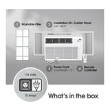 LG 10000 BTU Smart Wi-Fi Enabled Window Air Conditioner with Remote (White)