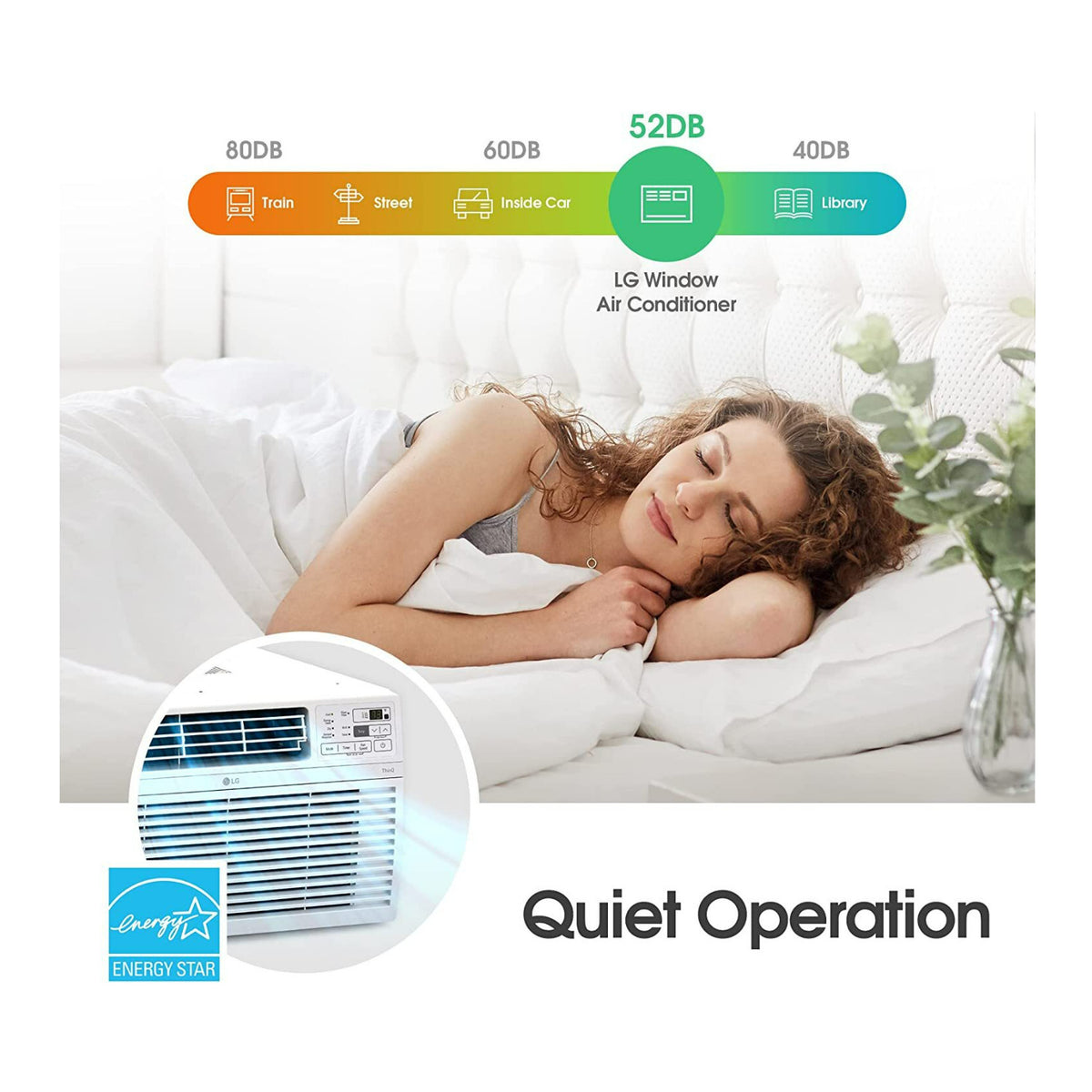 LG 10000 BTU Smart Wi-Fi Enabled Window Air Conditioner with Remote (White)