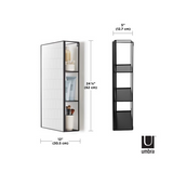 Umbra Cubiko Wall Mirror and Storage Unit (Black, 40 lb Capacity)