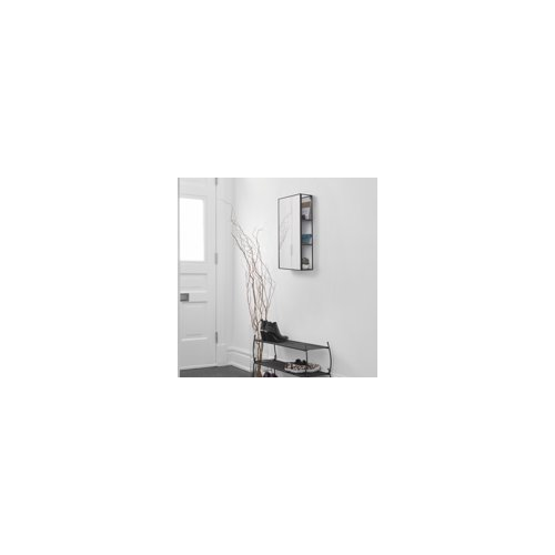 Umbra Cubiko Wall Mirror and Storage Unit (Black, 40 lb Capacity)