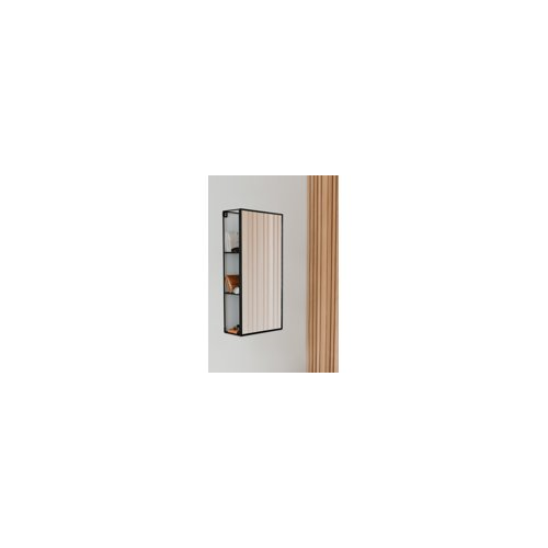 Umbra Cubiko Wall Mirror and Storage Unit (Black, 40 lb Capacity)