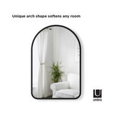 Umbra Hub Arched Mirror (Black)