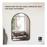 Umbra Hub Arched Mirror (Black)