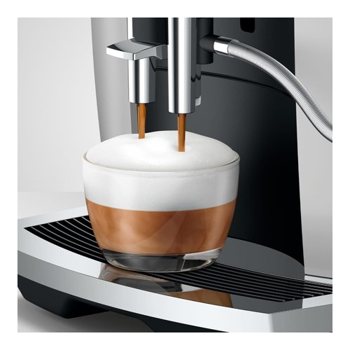Jura E6 Automatic Espresso Machine with Programmable Coffee Strength (Platinum)