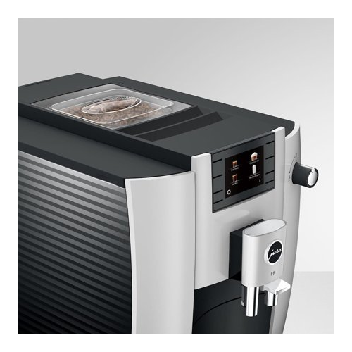 Jura E6 Automatic Espresso Machine with Programmable Coffee Strength (Platinum)