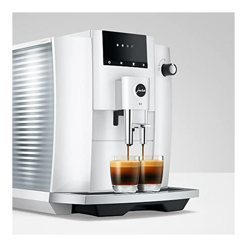 Jura E4 Automatic Coffee Machine (Piano White)