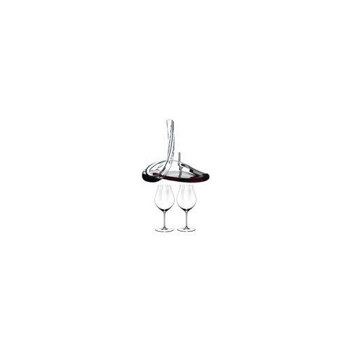 Riedel Decanter Mamba Fatto A Mano with Performance Pinot Noir Wine Glasses