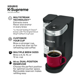 Keurig K-Supreme Single Serve K-Cup Pod Coffee Maker (Black)