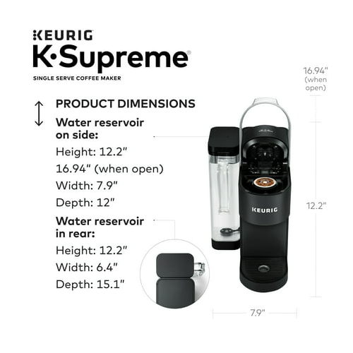 Keurig K-Supreme Single Serve K-Cup Pod Coffee Maker (Black)