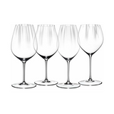Riedel Performance Wine Glasses (4-Pack) with Wine Pourer and Polishing Cloth