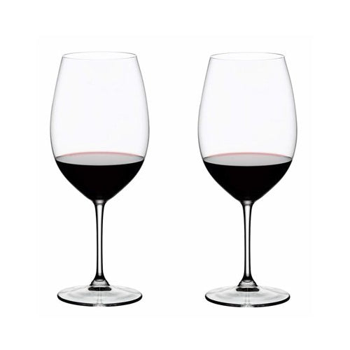 Riedel Vinum Bordeaux Grand Cru Glasses (4-Pack) with Polishing Cloth Bundle