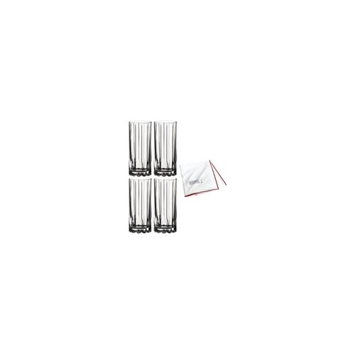 Riedel Drink Specific Glassware Highball Glass (10 oz, Set of 4) with Cloth
