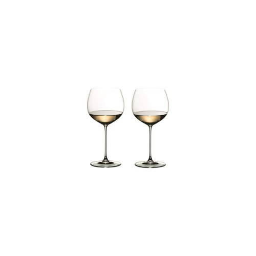 Riedel Veritas Chardonnay Glasses (6-Pack) with Cloth and Wine Pourer