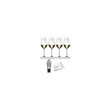 Riedel Performance Sauvignon Blanc Glass (15 oz, 4-Pack) with Wine Pourer Bundle